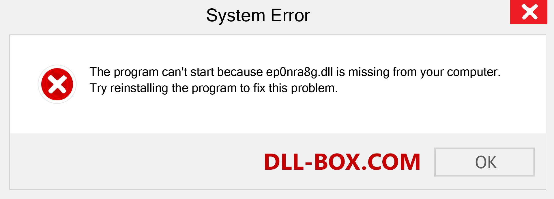  ep0nra8g.dll file is missing?. Download for Windows 7, 8, 10 - Fix  ep0nra8g dll Missing Error on Windows, photos, images