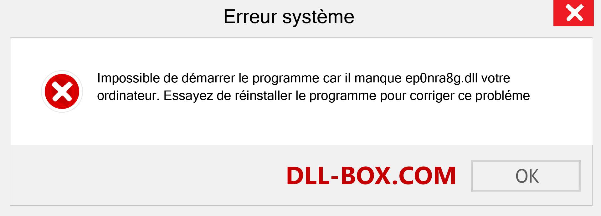 Le fichier ep0nra8g.dll est manquant ?. Télécharger pour Windows 7, 8, 10 - Correction de l'erreur manquante ep0nra8g dll sur Windows, photos, images